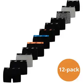 Modemania Puma boxershorts promo 12-pack black combo-s aanbieding