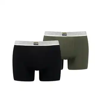 Modemania Levi's levis boxershorts organic cotton sportswear label 2-pack khaki-xl aanbieding