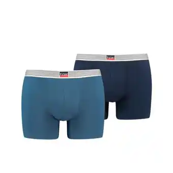 Modemania Levi's levis boxershorts organic cotton sportswear label 2-pack blue combo-l aanbieding