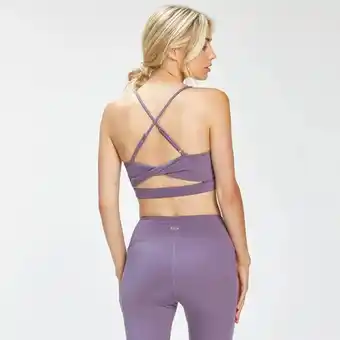 Myprotein Mp dames sportbeha coosure twist back - smokey purple - xs aanbieding