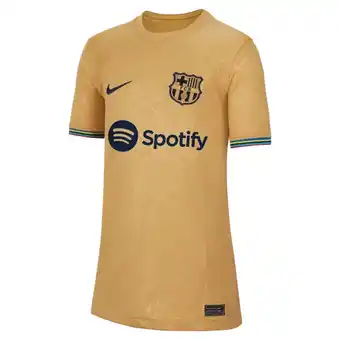 Nike Nike fc barcelona 2022/23 stadium uit dri-fit voetbalshirt voor kids - bruin aanbieding