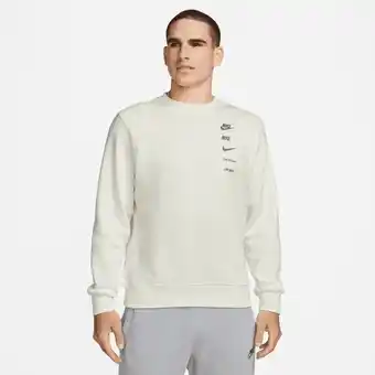 Nike Nike sportswear standard issue sweatshirt met ronde hals voor heren - wit aanbieding