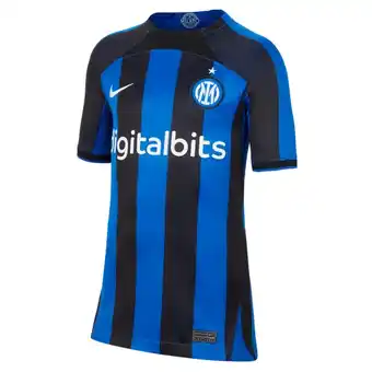 Nike Nike inter milan 2022/23 stadium thuis voetbalshirt met dri-fit voor kids - blauw aanbieding