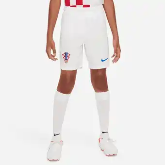 Nike Nike kroatië 2022/23 stadium thuis dri-fit voetbalshorts voor kids - wit aanbieding