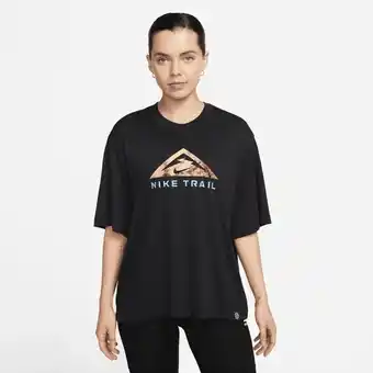 Nike Nike dri-fit trail t-shirt met korte mouwen voor dames - zwart aanbieding