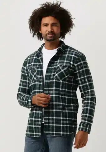 Omoda Edwin heren overhemden labour shirt ls heavy flannel brushed - groen aanbieding