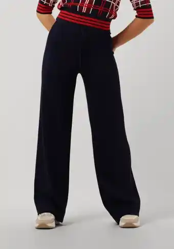 Omoda Vanilia dames broeken tube trousers double punto - donkerblauw aanbieding