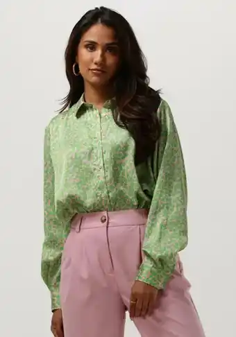 Omoda Modström dames blouses clarke print shirt - groen aanbieding