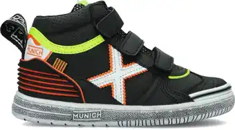 Omoda Munich jongens hoge sneakers g3 boot velcro - zwart aanbieding