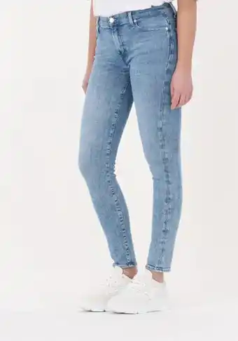 Omoda 7 for all mankind dames jeans hw skinny crop - blauw aanbieding