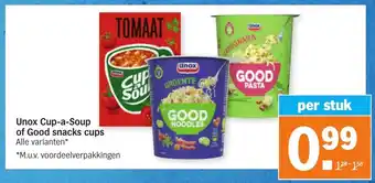 Albert Heijn Unox cup a soup of good snacks cups aanbieding