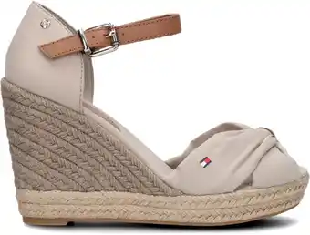 Omoda Tommy hilfiger dames espadrilles basic open toe high wedge - beige aanbieding