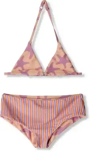 Omoda Shiwi meisjes zwemkleding lizzy reversible bikini set striped starfish - perzik aanbieding