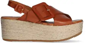 Omoda Shabbies dames sandalen 154020009 - cognac aanbieding