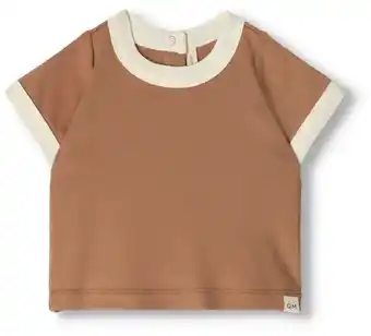 Omoda Quincy mae baby tops & t-shirts ringer tee - bruin aanbieding