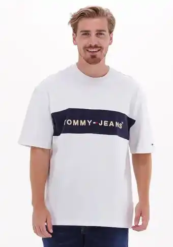 Omoda Tommy hilfiger tommy jeans heren polo's & t-shirts tjm printed archive tee - gebroken wit aanbieding