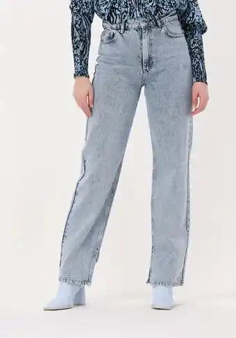 Omoda Gestuz dames jeans tanergz hw 90's straight slit jeans - blauw aanbieding