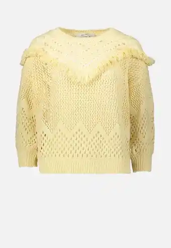 OPEN32 Summum fringe acryl knit sweater aanbieding