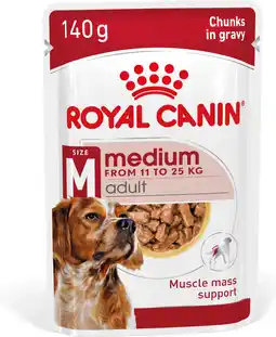 Intratuin Royal canin hondenvoer medium adult 140 g 10 stuks aanbieding