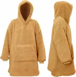 Intratuin Unique living hoodie met capuchon teddy bruin onesize aanbieding