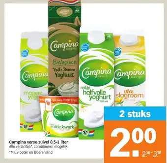 Albert Heijn Campina verse zuivel 0.5-1 liter aanbieding