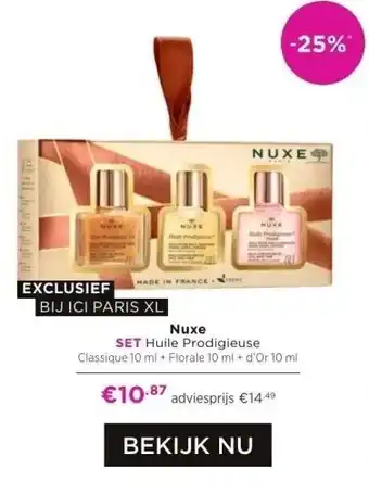 ICI Paris XL Nuxe aanbieding