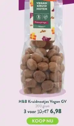 Holland & Barrett H&b kruidnootjes vegan gv 200 gram 3 voor aanbieding
