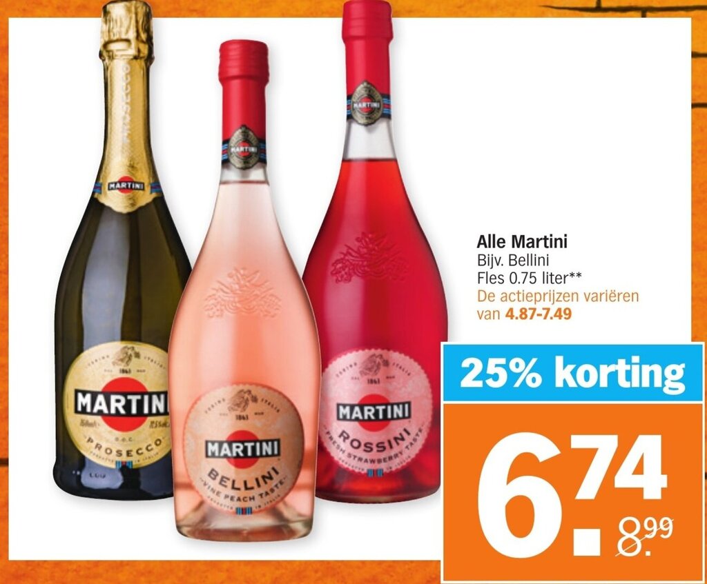 Alle martini aanbieding bij Albert Heijn