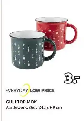 Jysk Everyday low price gulltop mok aanbieding