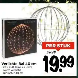 Vomar Voordeelmarkt Verlichte bal 40 cm aanbieding