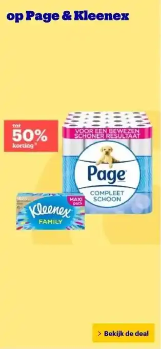Bol.com op Page & Kleenex aanbieding
