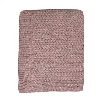 Babypark Mies & co gebreide wiegdeken pale pink 80 x 100 cm aanbieding