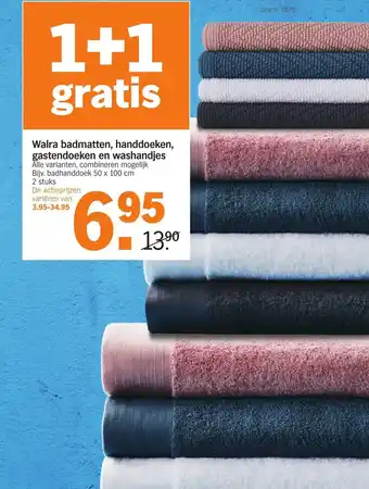 Albert Heijn Walra badmatten, handdoeken, gastendoekn en washandjes aanbieding