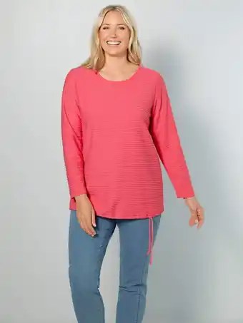 Klingel Sweatshirt met bindbandje aan de zoom m. collection koraal aanbieding