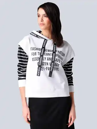 Klingel Sweatshirt met modieuze details alba moda offwhite/zwart aanbieding