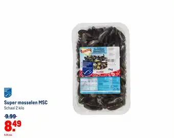 Makro Super mosselen MSC aanbieding