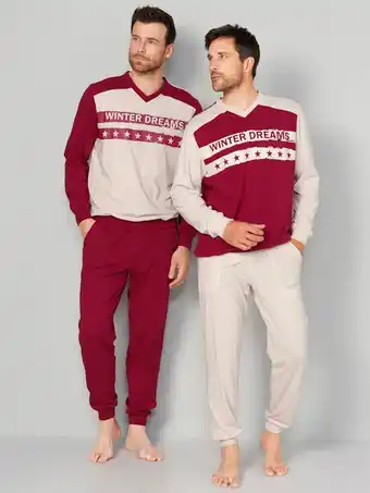 Klingel Pyjama's per 2 stuks met modieuze details g gregory bordeaux/beige gemêleerd aanbieding