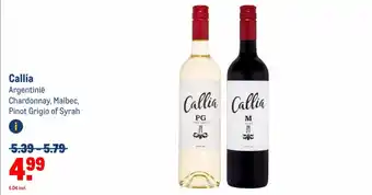 Makro Callia aanbieding