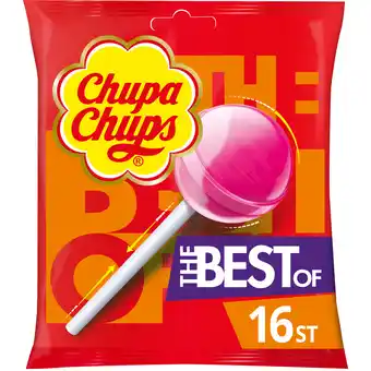 Dekamarkt Chupa chups the best of lollies uitdeel snoep zak 16 stuks aanbieding