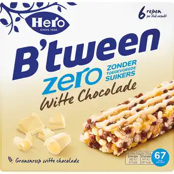 Dekamarkt Hero b'tween zero witte chocolade 6 stuks aanbieding