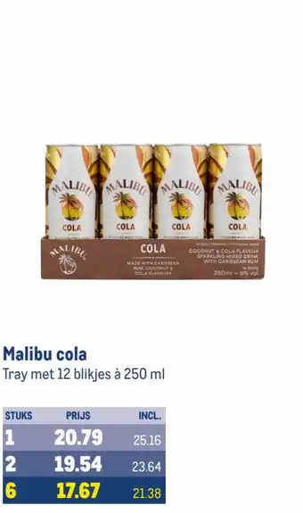 Makro Malibu cola aanbieding