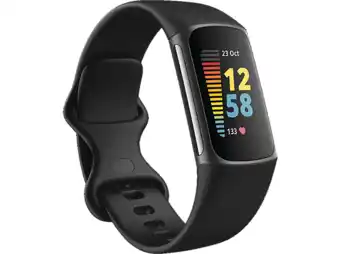 MediaMarkt Fitbit charge 5 zwart/zwart aanbieding