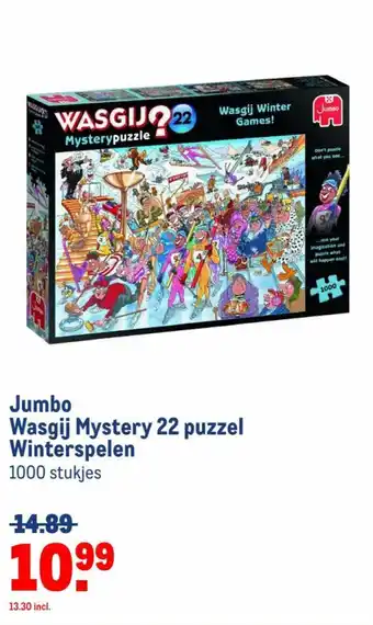 Makro Jumbo Wasgij Mystery 22 puzzel Winterspelen aanbieding