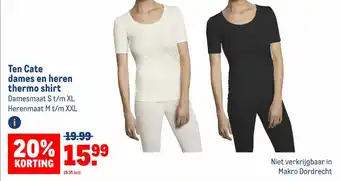 Makro Ten Cate dames en heren thermo shirt aanbieding