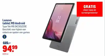 Makro Lenovo tablet M9 Android aanbieding