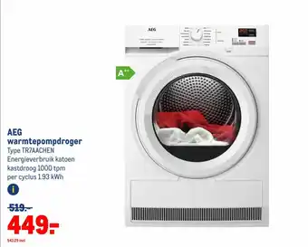 Makro AEG warmtepompdroger aanbieding