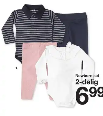 Zeeman Newborn set: romper met broek aanbieding