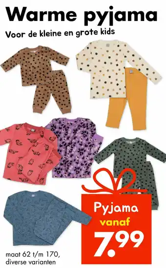 Wibra Warme pyjama aanbieding