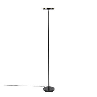Lampenlicht.nl Moderne vloerlamp zwart incl. led met touch dimmer - hanz aanbieding