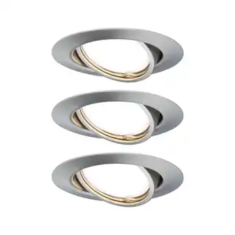 Conrad Paulmann 93420 base inbouwlamp set van 3 stuks led gu10 15 w rvs (geborsteld) aanbieding